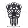 Ole Ole Flamenco Hair Comb for Dancers with Ornamental Design Spanish Hair Pins for Dancers (Black Model II)