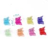 DIYOVNAK Mini hair claws small claw clamp 0.59inch hair claw clips for women 48pcs-pack (Transparent Butterfly-48PCS)