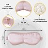ZIMASILK 100% 22 Momme Pure Mulberry Silk Sleep Mask,Filled with 100% Mulberry Silk,Silk Wrapping Strap- Super Soft & Comfortable Sleep Eye Mask for Sleeping (Light Plum)