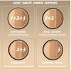 3in1 Face Contour Palette Powder, Face Bronze Powder Bronzer Palette, Sculpting Contouring Makeup Palette with Brush, Coffee Brown Contour for Warm Tone Skin, Natural High-Pigmented Blendable