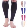 Doc Miller Calf Compression Sleeve Men and Women - 15-20mmHg Shin Splint Compression Sleeve Recover Varicose Veins, Torn Calf and Pain Relief - 1 Pair Calf Sleeves Black Color - Medium Size