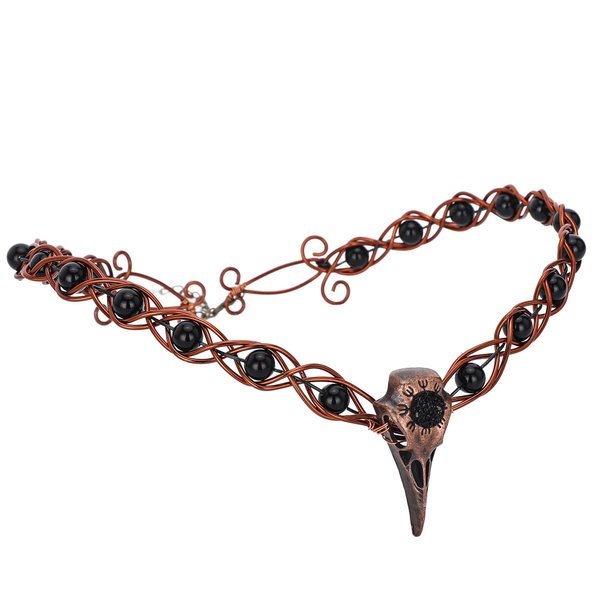 CoTeeZa Black Fairy Crow Crown Headpiece - Viking Circlet Crown Medieval Celtic Headband Headwear Women Renaissance Costume Tiara Halloween Cosplay Accessories