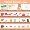 Dollhouse Furniture Set for Kids Toys Miniature Doll House Accessories Pretend Play Toys for Boys Girls & Toddlers Age 3+ with Kitchen