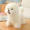 Tiny Heart Simulation Bichon Frise Plush Toys, Realistic Bichon Frise Stuffed Animal Plush Toys Soft and Cute Dog Plush Toys 10inch, Birthday Gifts for Kids, Home Decor