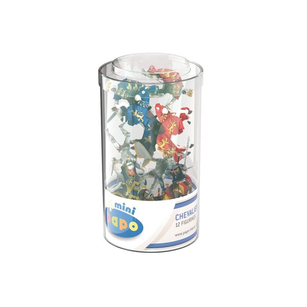 Papo Mini Tub Figure, Knights - 12 Pieces