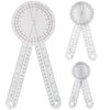 Goniometer Set 3 Pieces of 6/8/12 Inch Occupational Physical Therapy Protractor Tool Measurement Angle Ruler Kit Plastic 360 Degree Universal