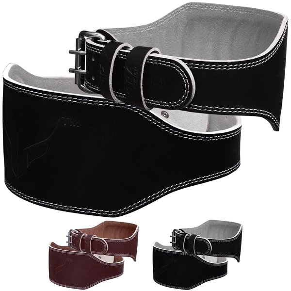 Mytra Fusion 6 inch Leather Weight Lifting Belt courted power lifting back support belt weight lifting belt men women weight lifting belt lever weight lifting powerlifting belt