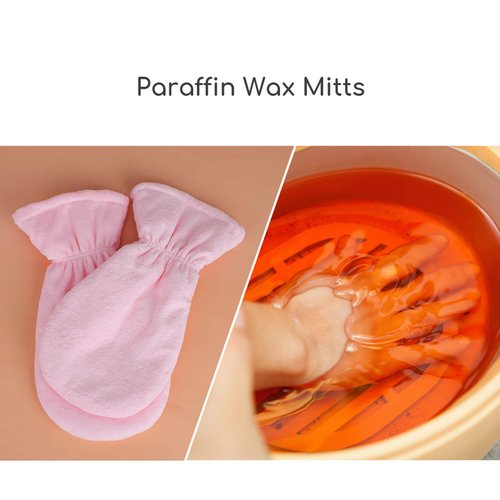 Thick Paraffin Wax Mitts, Segbeauty Paraffin Heated Hand SPA Mittens for Women, Gloves for Hot Wax Hand thera-py Paraffin Thermal Treat-Ment SPA Wax Warmer Paraffin Wax Machine Pink