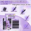 Lash Extension Kit B01+B02+B19 Eyelash Extension Kit B&Q DIY Lash Extension Kit 156 PCS Lash Clusters 8-18mm Cluster Eyelash Extensions Kit with Lash Bond and Seal Lash Applicator Tool (Kit,Andromeda)