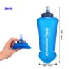 Baitoo Tpu Soft Folding Water Bottles, 2 Packs 500ML BPA-Free Collapsible Flask For Hydration Pack Collapsible Water Bottles For Running Hiking Cycling Camping Climbing(500ml-2 Packs)