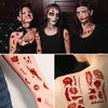 10 Sheets Halloween Wound Tattoos Temporary Scar Tattoo Stickers,Realistic Bloody Fake Scars,Waterproof Halloween Makeup for Adults and Kids, Zombie Face Tattoo Decorations for Cosplay Costume Party