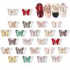 WOKOTO 24pcs Zircon Butterflies 3D Nail Charms For Nail Art 3D Luxury Alloy Nail Art Accessories Charms For Nails Nail Butterflies For Acrylic Nails 3d Butterfly Nail Art Crystals Rhinestones Gems