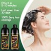 Natural Silver Gray Hair Color Shampoo 500ml, 3-IN-1 Hair Dye Shampoo, Hair Nourishing & Dyeing for Men Women Colors in 10-15 mins, Silver Hair Dye Color Easy to Use（Natural Silver Gray）