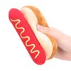 HEEPDD Squeaky Dog Toys, Hot Dog Shape Stuffed Toys Puppy Chew Toys Dog Plush Toys Teeth Cleaning Interactive Toy for Small Medium Dogs