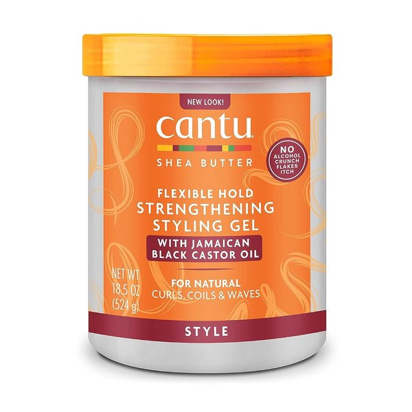 Cantu shea butter maximum hold strengthening styling gel with jamiaican black castor oil, 18.5 Ounce