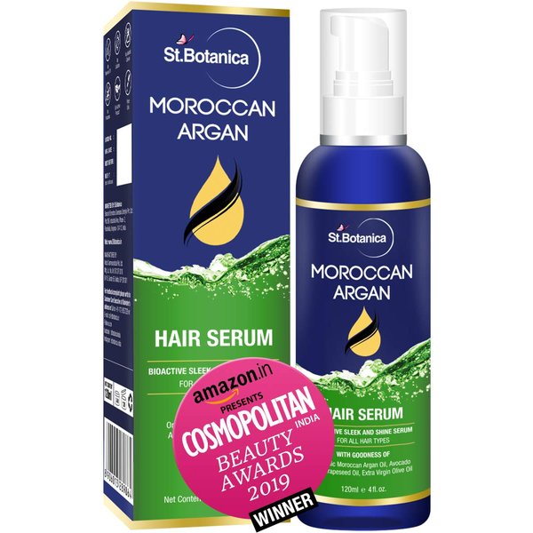 StBotanica Moroccan Argan Hair Serum - Nourishing and Frizz Control Serum (With USDA Organic Argan Oil) 120ml