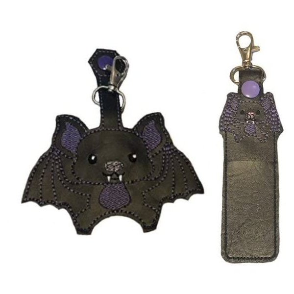 Halloween Bat Hand Sanitizer Holder and/or Lip Balm Holder