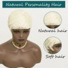 613 Blonde Pixie Cut Wig Short Wigs for Black Women Short Wavy Hair Replacement Blonde Pixie Wig Synthetic Hair Short Curly Layered Wig With Bangs Short Cut Wigs for Black Women (Blonde)