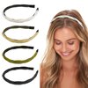 WOVOWOVO 4 Pieces Braided Headbands for Women Girls Leather Thin Hairbands for Women’s Hair Fashion Non Slip Head Band Solid Colors Hair Accessories