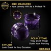 BanaVega 2PCS Organic Stone Amethyst 0g 8mm Double Flared Saddle Ear Stretcher Plugs Flesh Earring Lobe Gauge Piercing Jewelry 5251