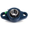 Jeremywell UCFL202-10 Pillow Block Bearing (2 Pack), 5/8 inch Bore, 2-Bolt Flange Mounted, Solid Base, Self-Alignment