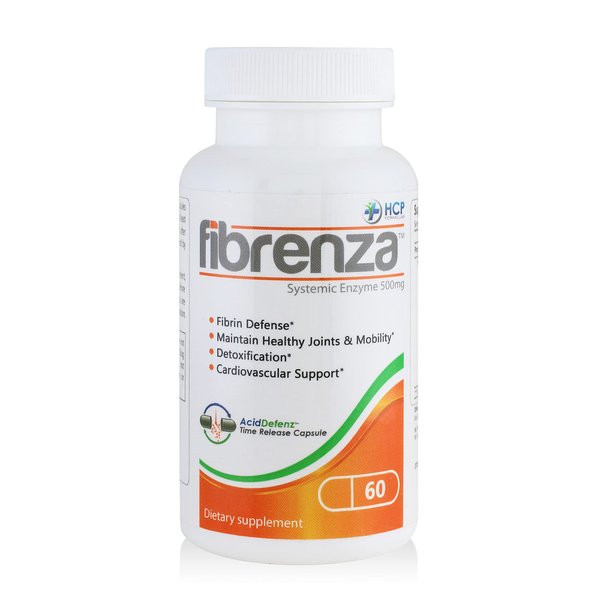 HCP Formulas - Fibrenza - Systemic Enzyme Complex with Fibrinolytic & Proteolytic Enzymes - Fibrin Defense & Cardiovascular Support - Vegetarian - Dietary Supplement - 60 Caps
