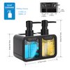 Kitchen Soap Dispenser Set, with Hand and Dish Soap, Sponge Caddy and Brush Holder 4-in-1 Kitchen Dual Soap Dispenser Set for Kitchen Sink, Bathroom - Black