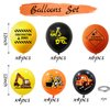 Orange Black and Yellow Balloons, 12 Inch Construction Balloons 30PCS Excavator Balloon Orange Black and Yellow Latex Balloons Truck Balloons for Boys Kids Birthday Shower Graduation Party Decorations