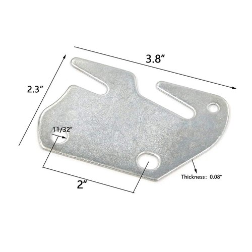 Bitray Wood Bed Plates Wood Bed Rail Hook Plates for Bed Frame Bracket Headboard Footboard Replacement - 4pcs