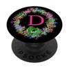 Cell Phone Pop Out Grip Holder,Cute Cactus Monogram Letter D PopSockets Grip and Stand for Phones and Tablets
