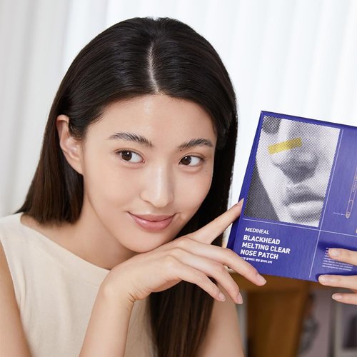 MEDIHEAL Blackhead Melting Clear Nose Patch (4 Pack), 3 Step Pore Melting and Soothing Sheets, Blackhead Remover Tool Included
