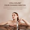 VIOLA HOUSE Color Changing Foundation, Liquid Foundation Makeup For Face, Color Changing Flawless Finish Foundation, Lightweight, Moisturizing Glow, 1.0 Fl Oz (dark skin color, 1.0 Fl Oz/30ML)
