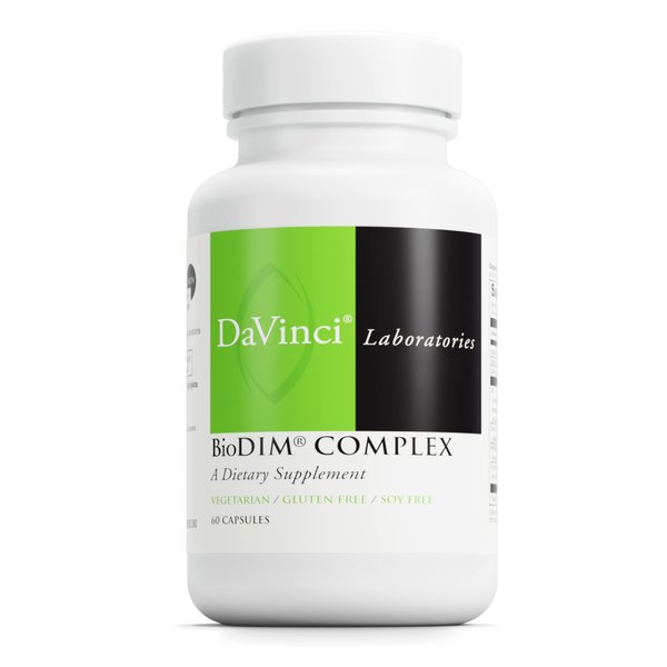 DAVINCI Labs BioDIM Complex - Hormone Support Supplement with Vitamin D3, DIM, Green Tea Extract, Vitamin E, Calcium, HMRlignan & Trans-Resveratrol* - 60 Capsules (30 Capsules)