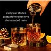 A&A Wonders Premium Whiskey Stones 100% Natural Granite Set of 9 Chilling Rocks Stone Reusable Ice Cubes for Drinks with Velvet Carrying Pouch, Gift for Whiskey Lovers (9 Cubes) (9 Cubes)