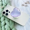 Ksadiye Expandiing Moblile Cell Phone Grip Heart Shape Glass Holder for Smartphones, Cellphone Collapsible Stand（ Purple