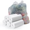 Small Garbage Bags 4 Gallon - Compost Bags, Kitchen Biodegradable Compostable Bin Liners Plastic White Bathroom Liners Organic Clear Trash Bags for Office Dorm Bedroom Car Recycling Compost Bag