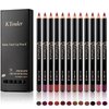 KTouler 12 Pcs Matte Lip Liner Pencil Set, Smooth Waterproof Long-Lasting Fade Resistant Lip Pencil Makeup Gift Set for Women and Girls