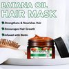 Batana Oil Hair Mask, Deep Repair Conditioning Batana Oil,Strengthens & Nourishes Hair Oil, Biotin Deep Treatment, Hair Mask to Repair Dry, Damaged & Frizzy Hair for All Hair Types