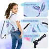 WERNNSAI Mermaid Drawstring Backpack - Mermaid Gifts for Girls Birthday Christmas 9 PCS Drawstring Bags Set Including Makeup Zipper Bag Sequin Key-chain Necklace Bracelet Hair Ties