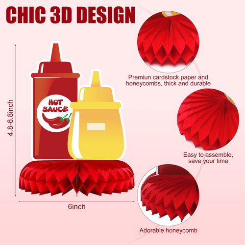 9 Pieces BBQ Baby Shower Decorations BBQ Baby Shower Centerpieces Baby Q Birthday Party Decorations for Birthdays Carnival Summer Barbecue Baby Shower Holidays Party Supplies