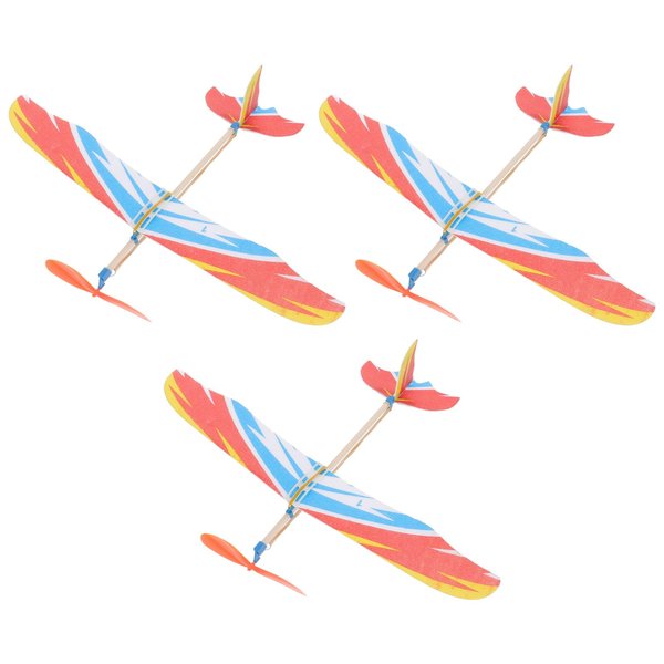 3pcs Copter Wood Playing Toy Creative Sliding Design Delicate Color Balsa Favor Windup Handout Helicopter Foam Mixed Planes Indoor Toys Airplanes Glider Random