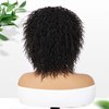 Fancy Hair Short Curly Wig with Bangs Glueless BeBe Curly Wigs Synthetic Afro Kinky Curly Wig for Black Women Men