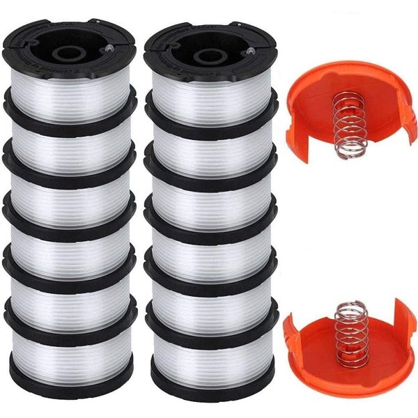 AF100 Replacement Spool for Black and Decker AF-100-3ZP AF-100-BKP,30-Foot,0.065-Inch,(AF-1003ZP) fits GH900 GH600 GH610 String Trimmer 30ft 0.065" Trimmer Line Replacement Spool Refills (12 + 2 )