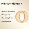 2-Inch Decorative Wooden Letter O - Alphabet Letters for DIY Wall Signs, Table & Shelf Decorations - Wood Letters for Crafts & Party Decor