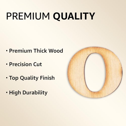 2-Inch Decorative Wooden Letter O - Alphabet Letters for DIY Wall Signs, Table & Shelf Decorations - Wood Letters for Crafts & Party Decor