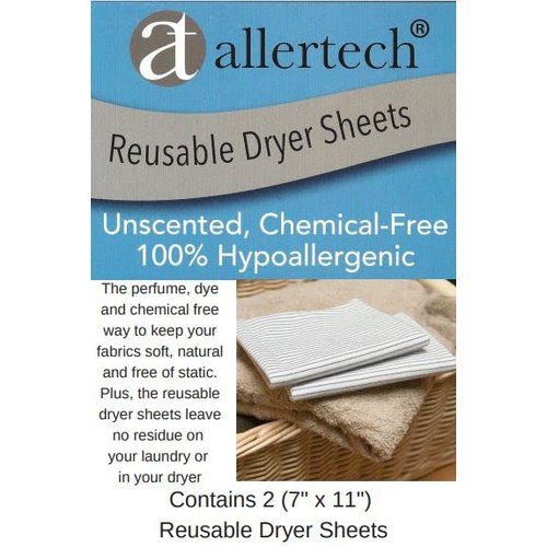 Allertech Reusable Dryer Sheets, Pack of 2