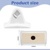 RattanView 2 Pcs White Porcelain Towel Bar Rod Rack Post Holder Bracket Tile Set Mid Century Modern Retro Ceramic Bathroom Towel Holder Porcelain Bathroom Accessories