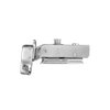 JQK Cabinet Hinges, 100 Degree Soft Closing Full Overlay Door Hinge for Frameless Cabinets, Stainless Steel Nickel Plated Finish, 4 Pack, CH100-P4