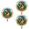 Camp Out Camping 3 pack Foil Balloons - 18" Birthday Party Supplies
