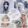 Dual Ferv High Chair Straps Replacement, Adjustable 5 Point Harness High Chair Straps, High Chair Harness Seat Belt for Pram, Buggy, Stroller, Kid Pushchair (Grey)
